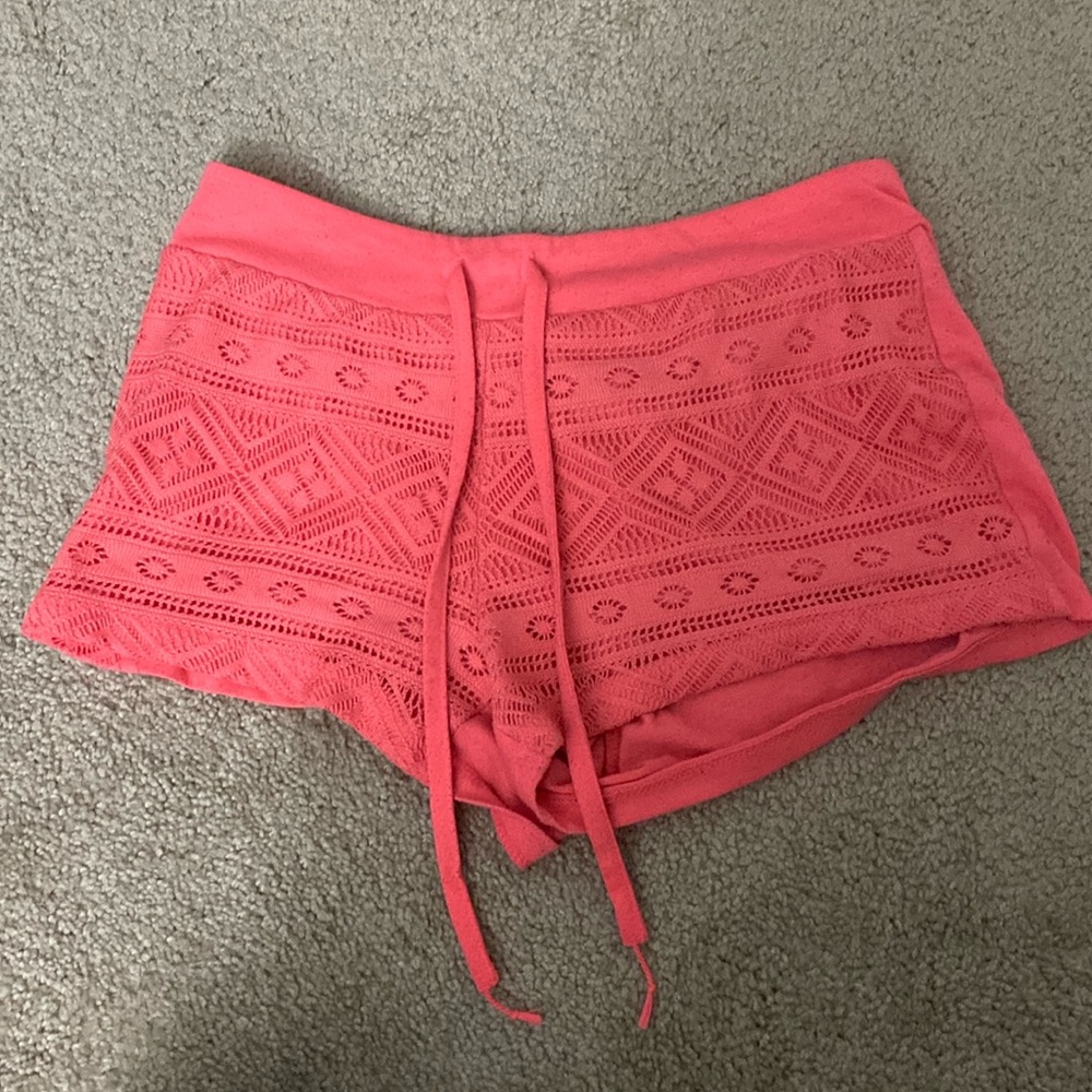 Pink shorts with tribal design